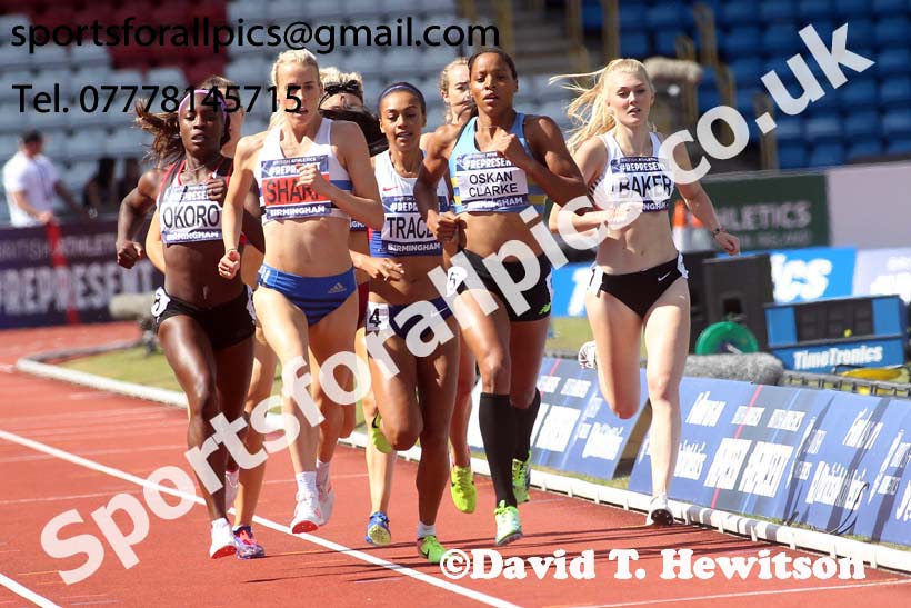 Womens 800 metres, British World Championship Team Trials, Alexander Stadium, Birmingham